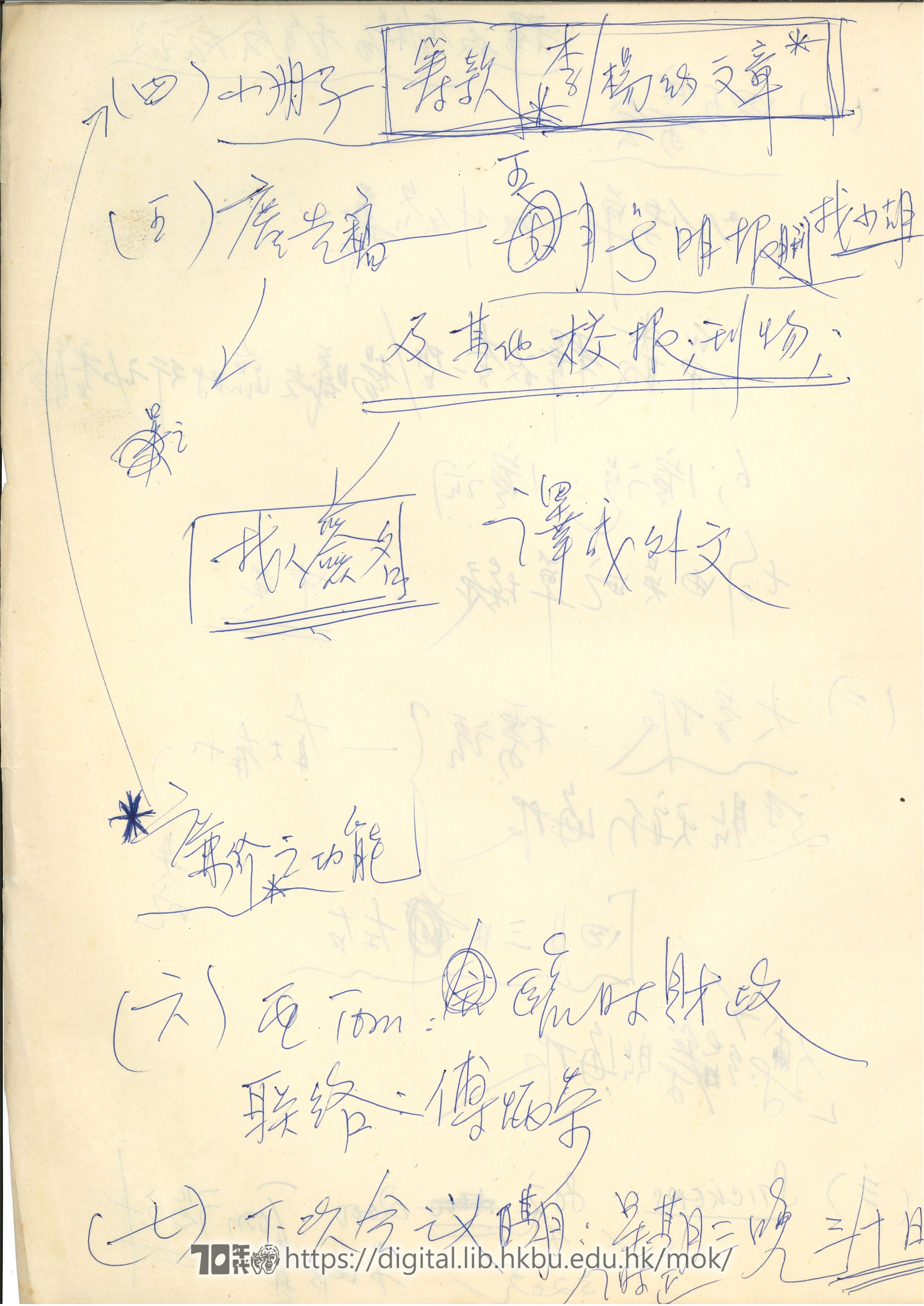   Record of Free Li & Yang Action Committee meeting  