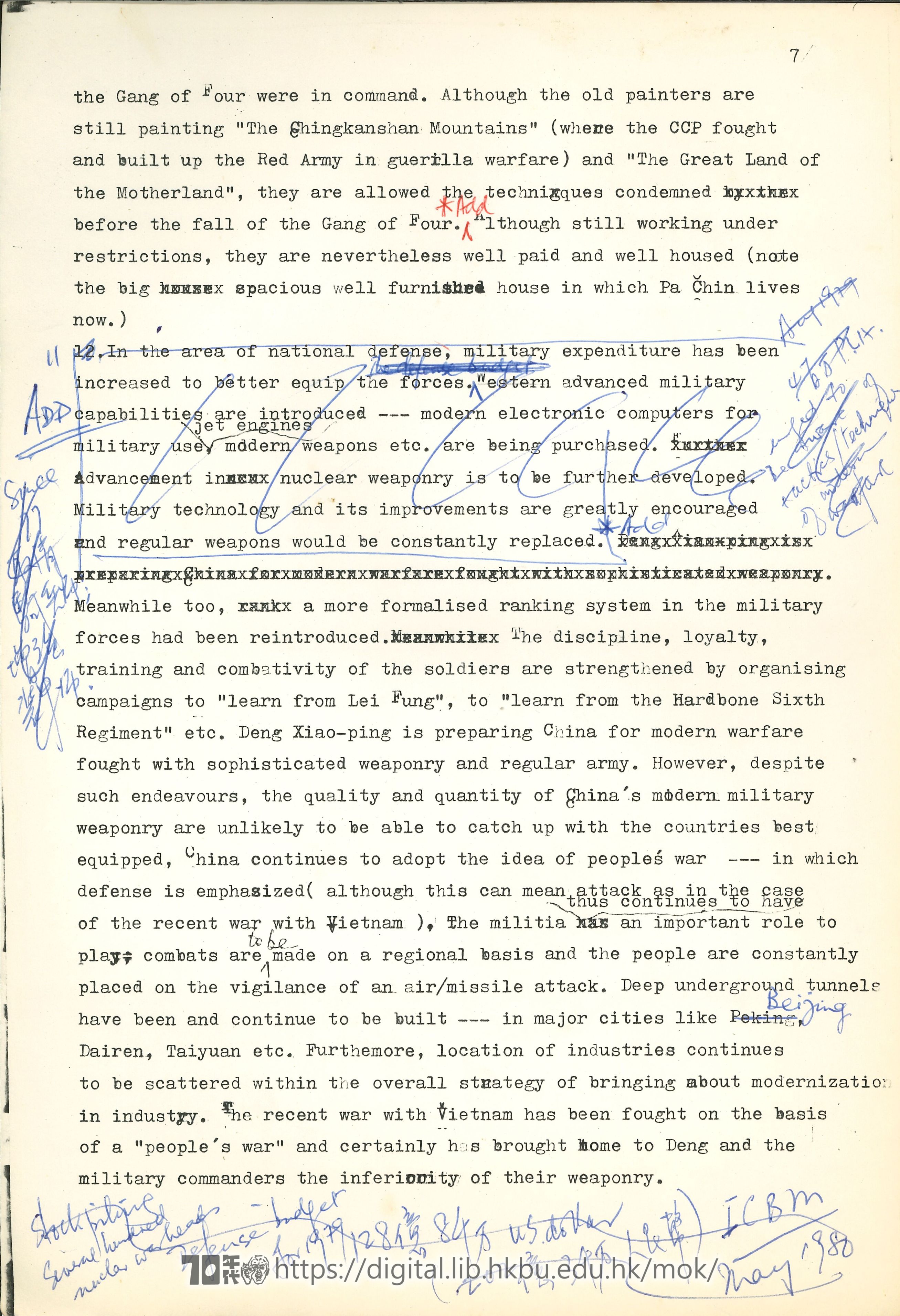   The rise of the technobureacracy and the four modernisations; Deng Xiao-ping and the four modernisations (proofreading manuscript)  